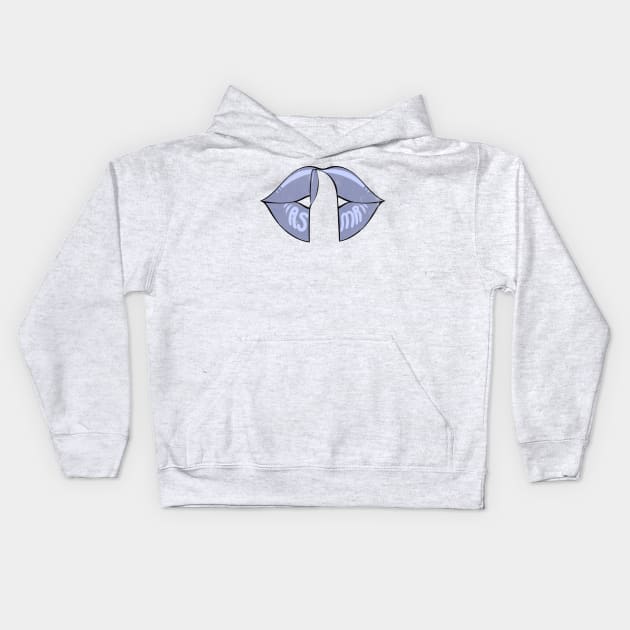 ASMR Blue Whisper Kids Hoodie by NightmaresnDreams